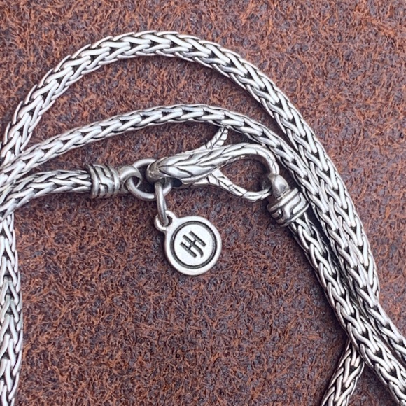 John Hardy X Adwoa Aboah 72 Inch Sterling Silver pink tourmaline Pyrite Necklace - Picture 5 of 16